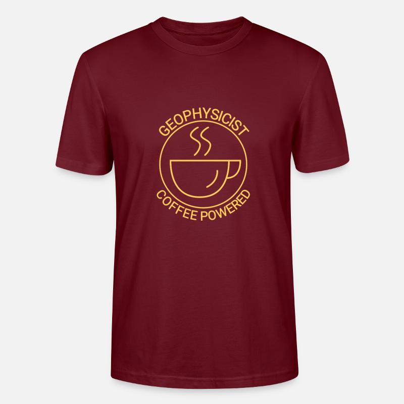 Geophysicist Coffee Powered Geophysics - Stanley/Stella Unisex Bio-T-Shirt CRAFTER - Burgunderrot