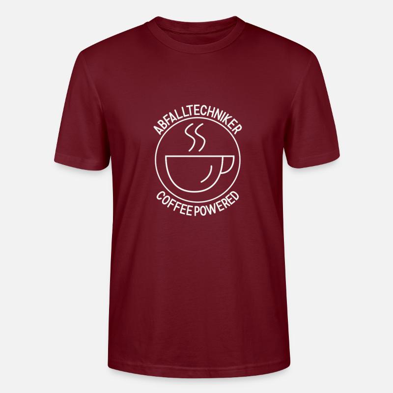 Abfalltechniker Coffee Powered - Stanley/Stella Unisex Bio-T-Shirt CRAFTER - Burgunderrot