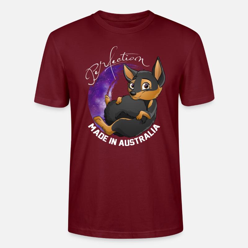 Kelpie Galaxy - Black Fire - Stanley/Stella Unisex Bio-T-Shirt CRAFTER - Burgunderrot