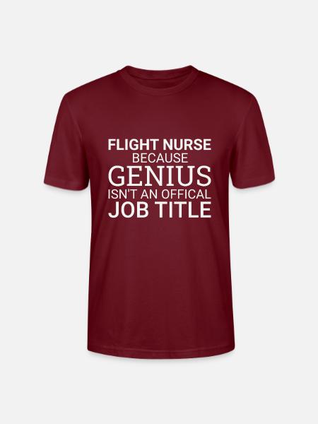 Flight Nurse Genius Luftrettung - Stanley/Stella Unisex Bio-T-Shirt CRAFTER - Burgunderrot
