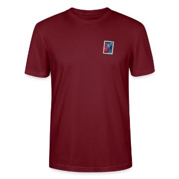 Flower harmony - Stanley/Stella CRAFTER Unisex Organic T-Shirt - burgundy - Front - Alina (178cm) & Michal (187cm)