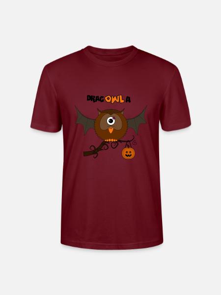 Drac owl a - Stanley/Stella Unisex Bio-T-Shirt CRAFTER - Burgunderrot