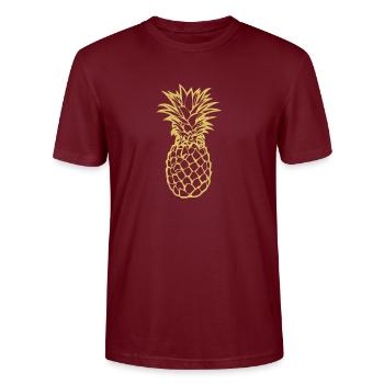 Ananas - T-shirt bio CRAFTER Stanley Stella Unisexe - bordeaux - Devant - Alina (178cm) & Michal (187cm)