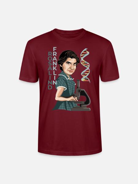 Rosalind Franklin - Stanley/Stella Unisex Bio-T-Shirt CRAFTER - Burgunderrot