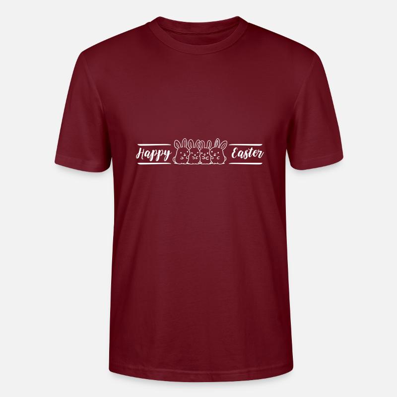 Joyeux lapins de Pâques - T-shirt bio CRAFTER Stanley Stella Unisexe - bordeaux