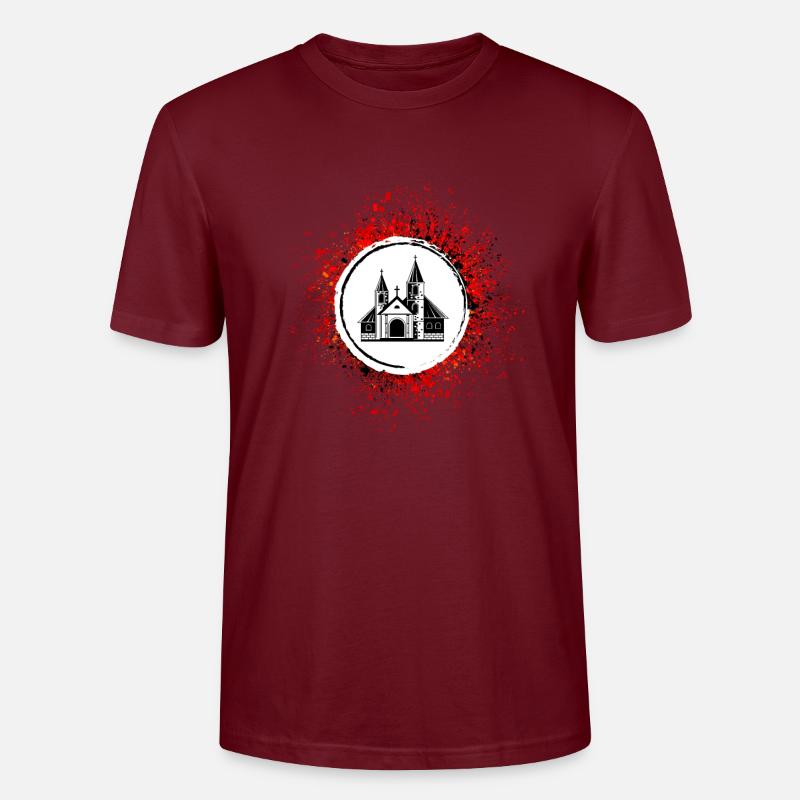 Kirche Gemeinde Glaube Christentum - Stanley/Stella Unisex Bio-T-Shirt CRAFTER - Burgunderrot