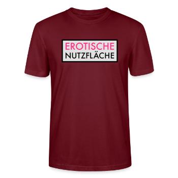 Erotische Nutzfläche | Erotik | Sex | Pärchen Frau - Stanley/Stella Unisex Bio-T-Shirt CRAFTER - Burgunderrot - Vorne - Alina (178cm) & Michal (187cm)