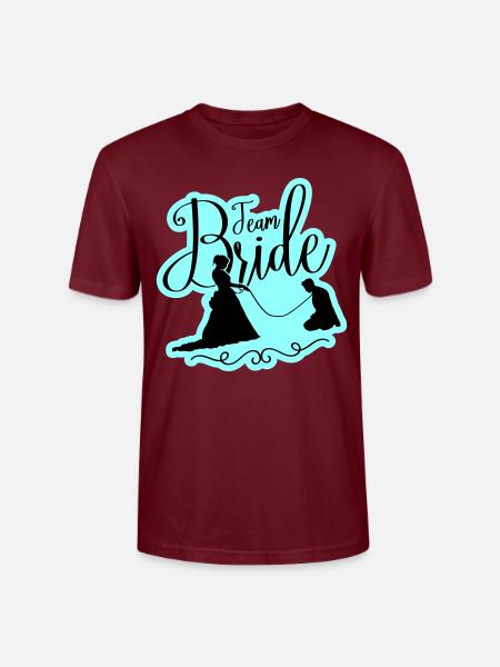 Team Bride Wedding Hen - Stanley/Stella CRAFTER Unisex Organic T-Shirt - burgundy