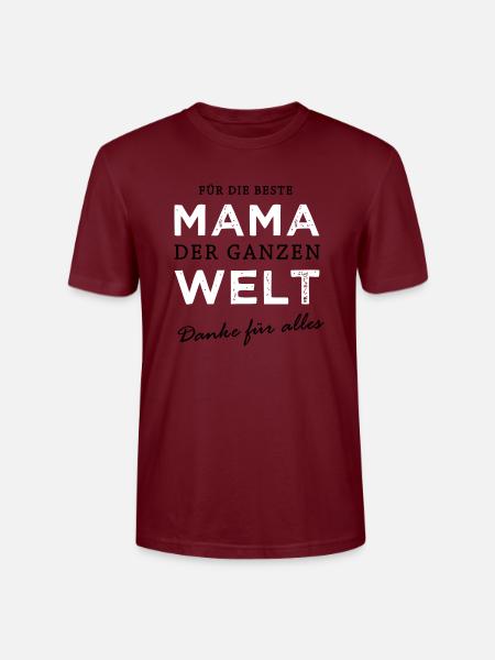 Beste Mama der Welt - Stanley/Stella Unisex Bio-T-Shirt CRAFTER - Burgunderrot