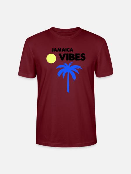 Jamaica Vibes - Stanley/Stella CRAFTER Unisex Organic T-Shirt - burgundy