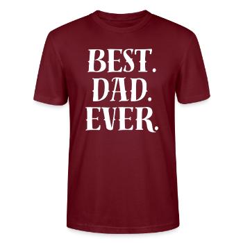 Déclaration du meilleur papa - T-shirt bio CRAFTER Stanley Stella Unisexe - bordeaux - Devant - Alina (178cm) & Michal (187cm)