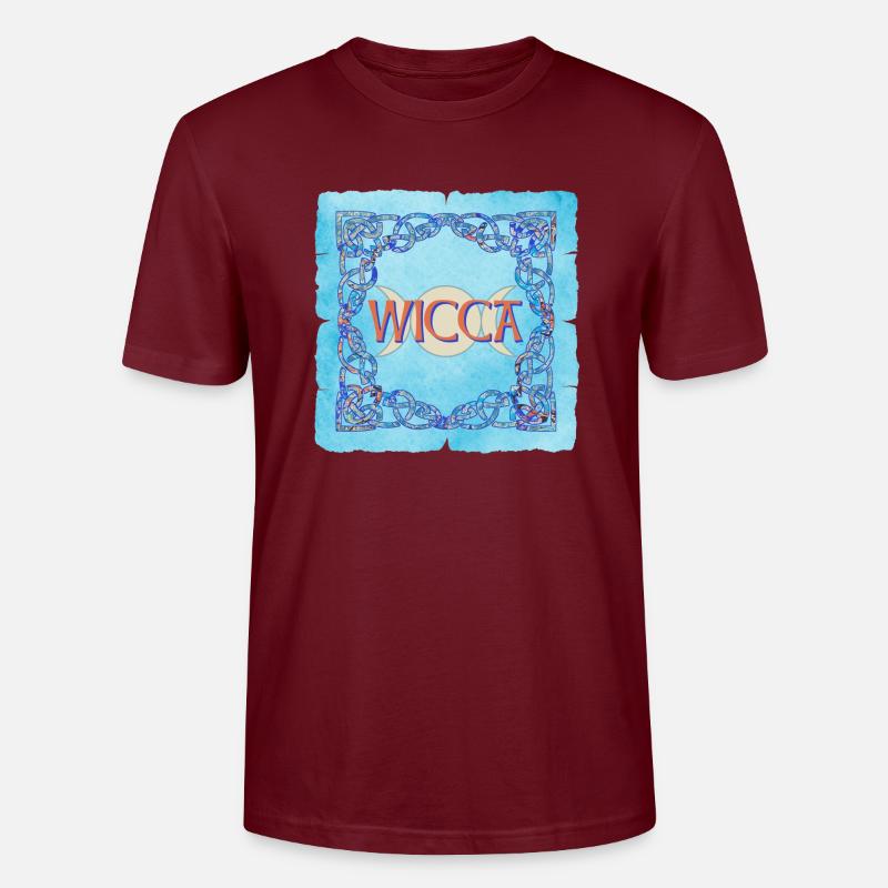 Celtic frame Wicca E 238 - Stanley/Stella CRAFTER Unisex Organic T-Shirt - burgundy