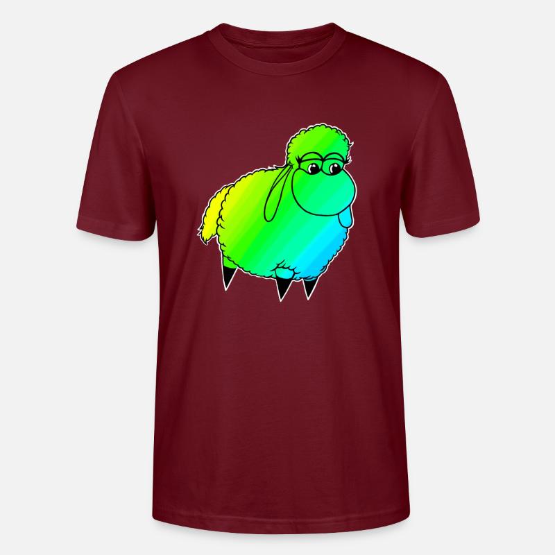 Wolly Sheeeepling Retro wave - Stanley/Stella Unisex Bio-T-Shirt CRAFTER - Burgunderrot