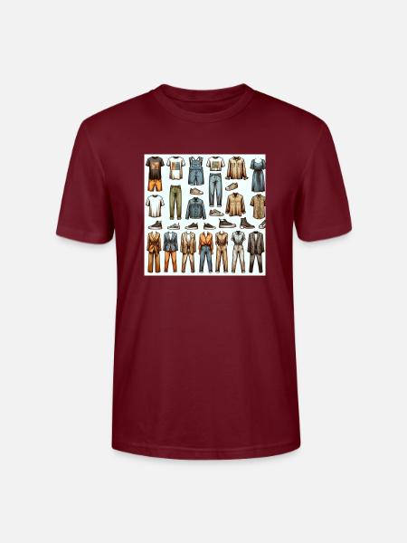 Anzugsmoden von heute - Stanley/Stella Unisex Bio-T-Shirt CRAFTER - Burgunderrot