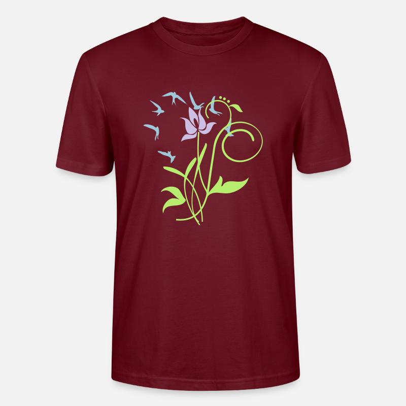 Orchidee / orchid (2c) - Stanley/Stella Unisex Bio-T-Shirt CRAFTER - Burgunderrot