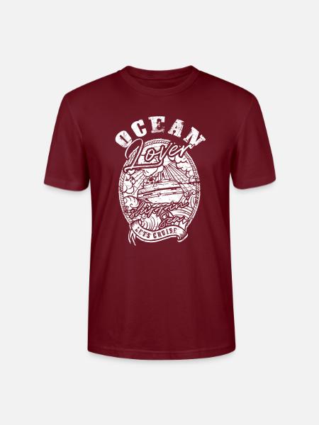 Ocean Lover Kreuzfahrt - Stanley/Stella Unisex Bio-T-Shirt CRAFTER - Burgunderrot