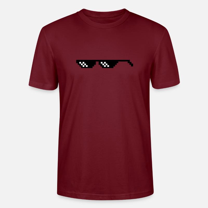 Thug Sunglasses (and your Face?) - Stanley/Stella Unisex Bio-T-Shirt CRAFTER - Burgunderrot
