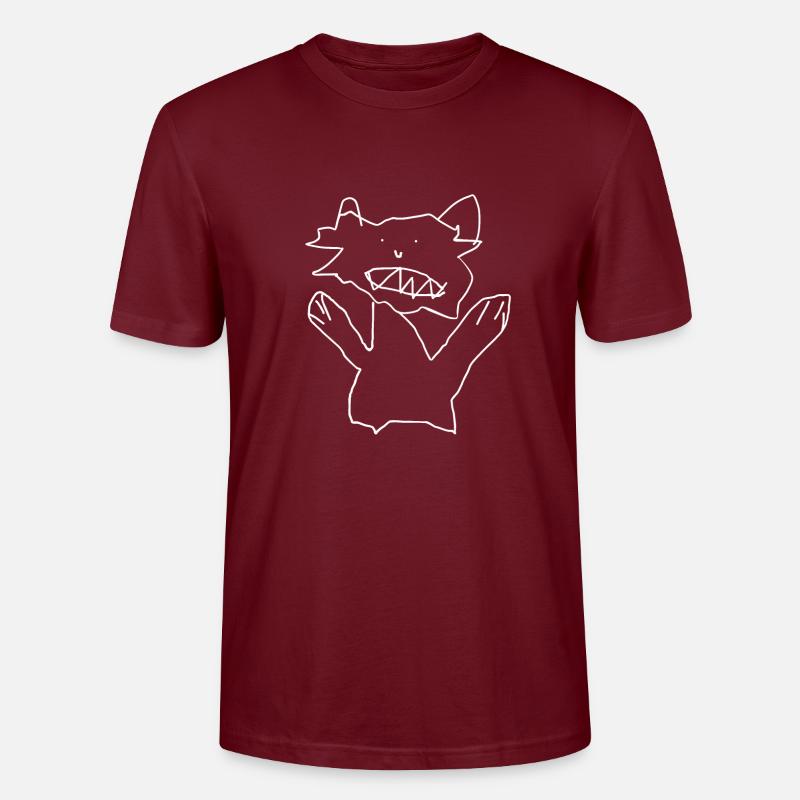 Bär Tier lustig - Stanley/Stella Unisex Bio-T-Shirt CRAFTER - Burgunderrot
