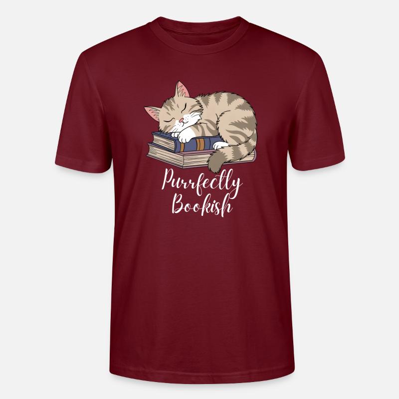 Perfekter Bücherwurm - Stanley/Stella Unisex Bio-T-Shirt CRAFTER - Burgunderrot