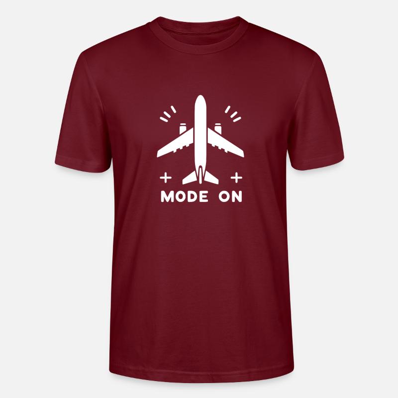 Flugzeugmodus Ein - Stanley/Stella Unisex Bio-T-Shirt CRAFTER - Burgunderrot