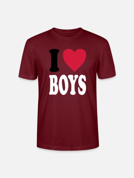 I love BOYS - Stanley/Stella Unisex Bio-T-Shirt CRAFTER - Burgunderrot