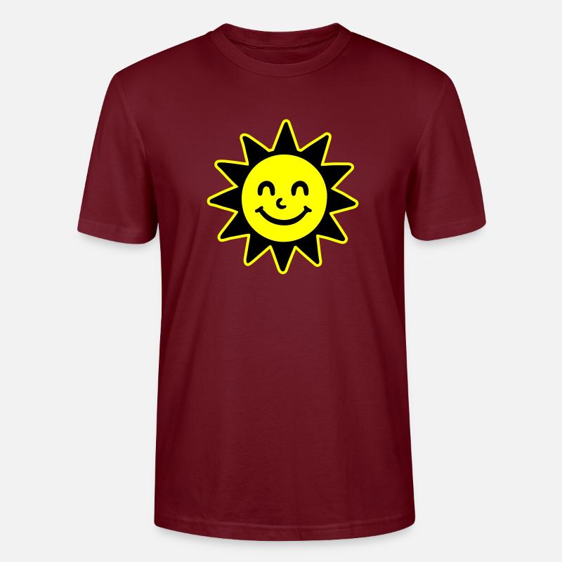 Sonne Comic Sommer - Stanley/Stella Unisex Bio-T-Shirt CRAFTER - Burgunderrot