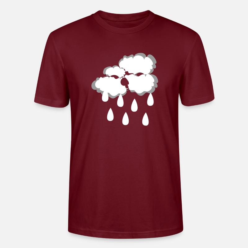 Rain cloud, vector illustration - Stanley/Stella CRAFTER Unisex Organic T-Shirt - burgundy