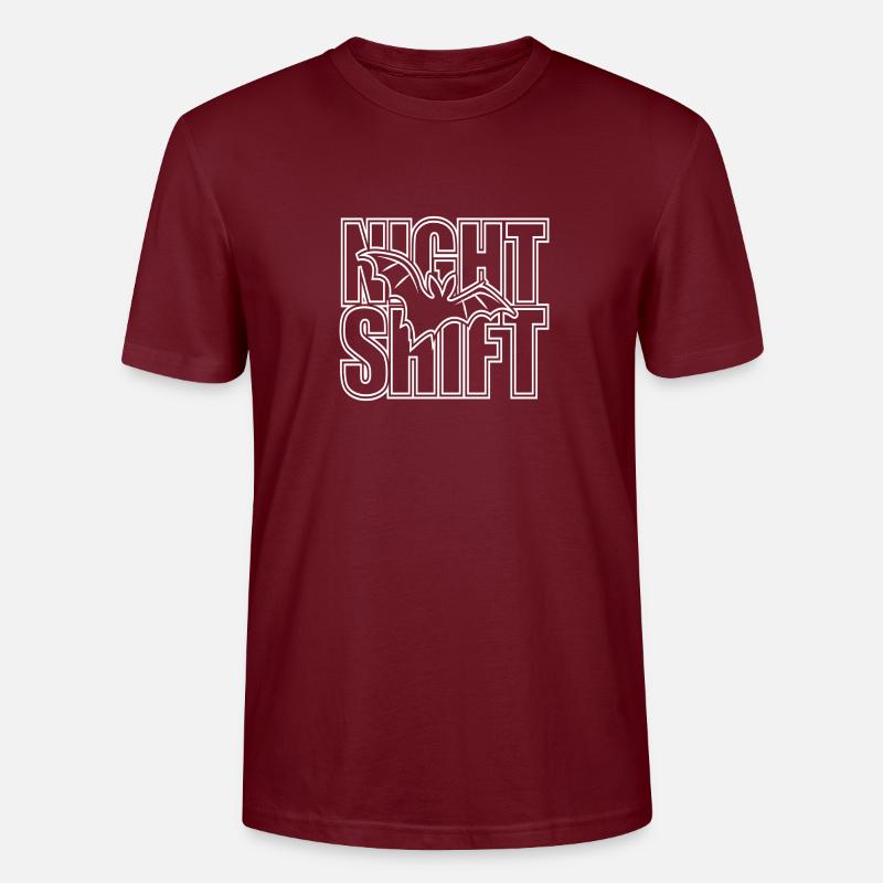 Night Shift Bat - Stanley/Stella Unisex Bio-T-Shirt CRAFTER - Burgunderrot