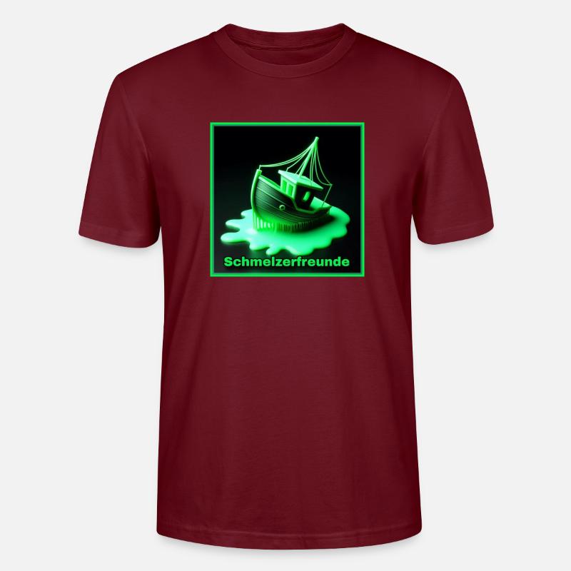 3D Drucker - Schmelzerfreunde - Stanley/Stella Unisex Bio-T-Shirt CRAFTER - Burgunderrot
