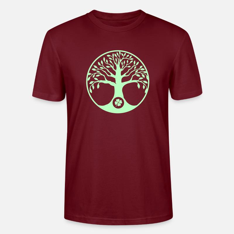 Trèfle Arbre de Vie - T-shirt bio CRAFTER Stanley Stella Unisexe - bordeaux