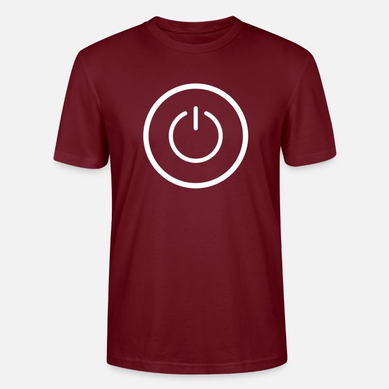 Power button - Stanley/Stella Unisex Bio-T-Shirt CRAFTER - Burgunderrot