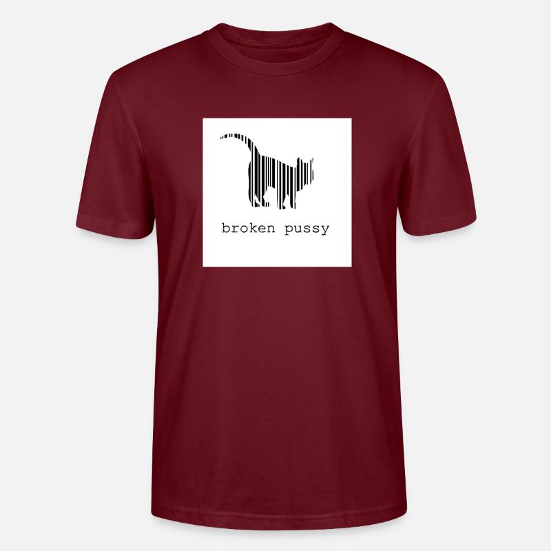 Broken Katze - Stanley/Stella Unisex Bio-T-Shirt CRAFTER - Burgunderrot