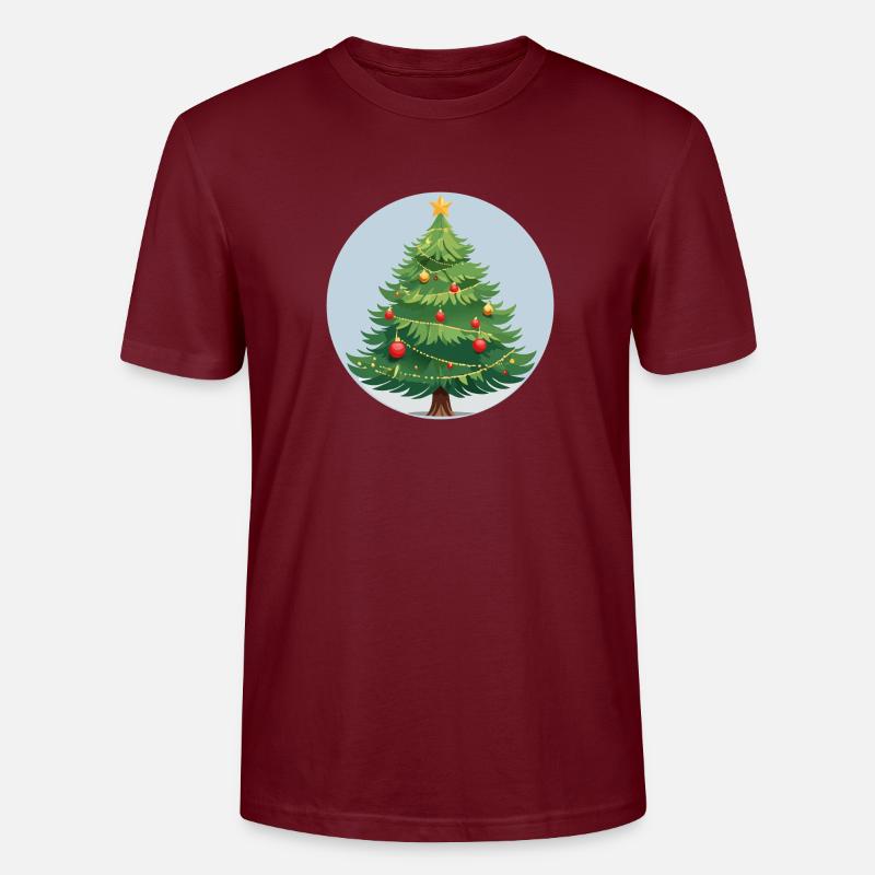 Arbre de Noël - T-shirt bio CRAFTER Stanley Stella Unisexe - bordeaux
