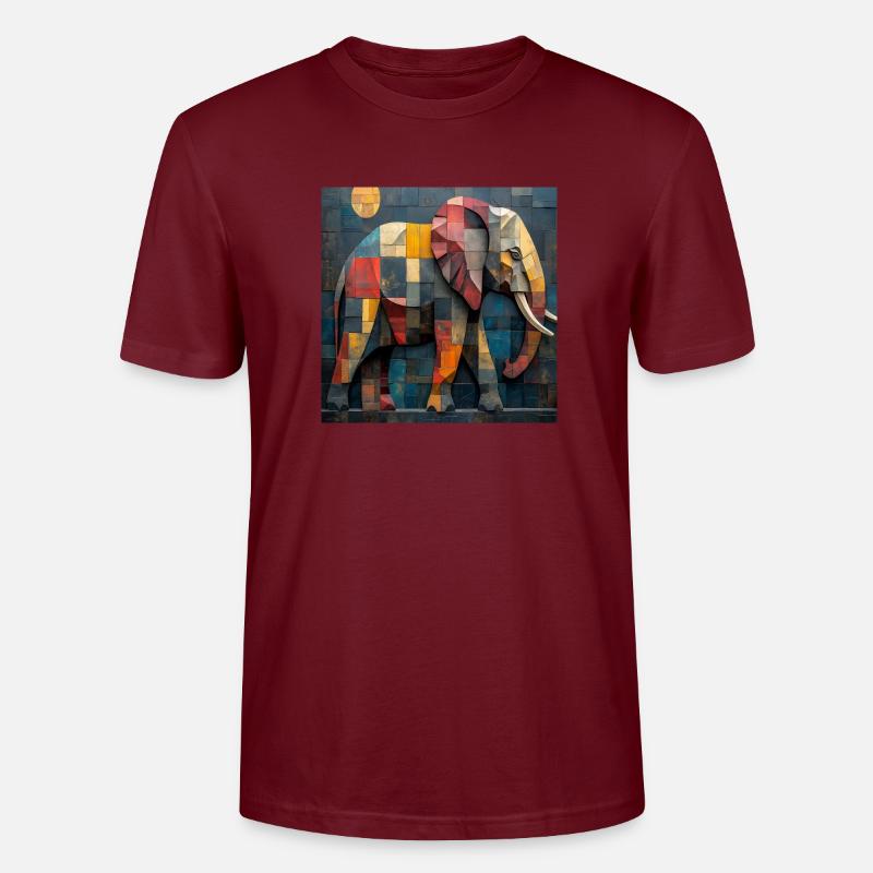 Elefant - Stanley/Stella Unisex Bio-T-Shirt CRAFTER - Burgunderrot