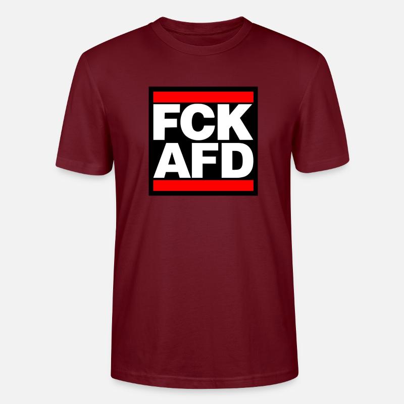 FCK AFD red capitals - Stanley/Stella Unisex Bio-T-Shirt CRAFTER - Burgunderrot