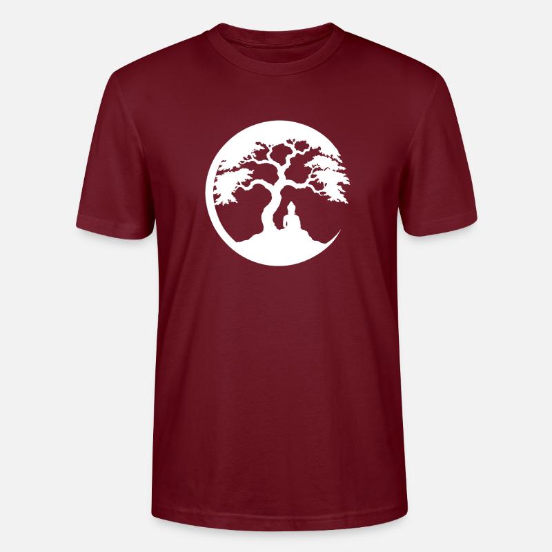 Buddha, Zen-Kreis - Stanley/Stella Unisex Bio-T-Shirt CRAFTER - Burgunderrot