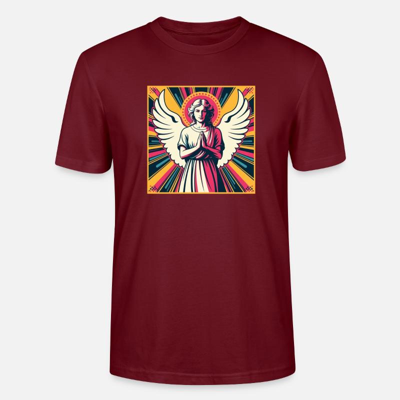 Schutzengel Pop-Art - Stanley/Stella Unisex Bio-T-Shirt CRAFTER - Burgunderrot