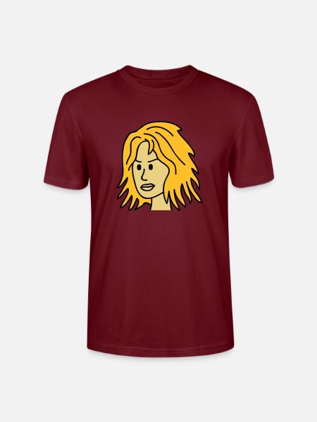 Angry Woman Face - Stanley/Stella CRAFTER Unisex Organic T-Shirt - burgundy