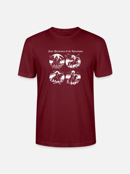 Vier Reiter der Apokalypse - Stanley/Stella Unisex Bio-T-Shirt CRAFTER - Burgunderrot