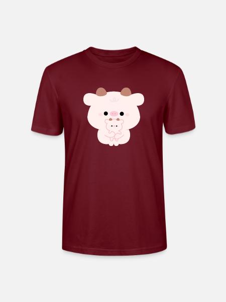 Kuh-Liebe - Stanley/Stella Unisex Bio-T-Shirt CRAFTER - Burgunderrot