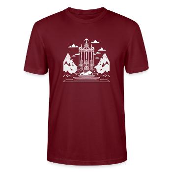 valhalla 2 - T-shirt bio CRAFTER Stanley Stella Unisexe - bordeaux - Devant - Alina (178cm) & Michal (187cm)