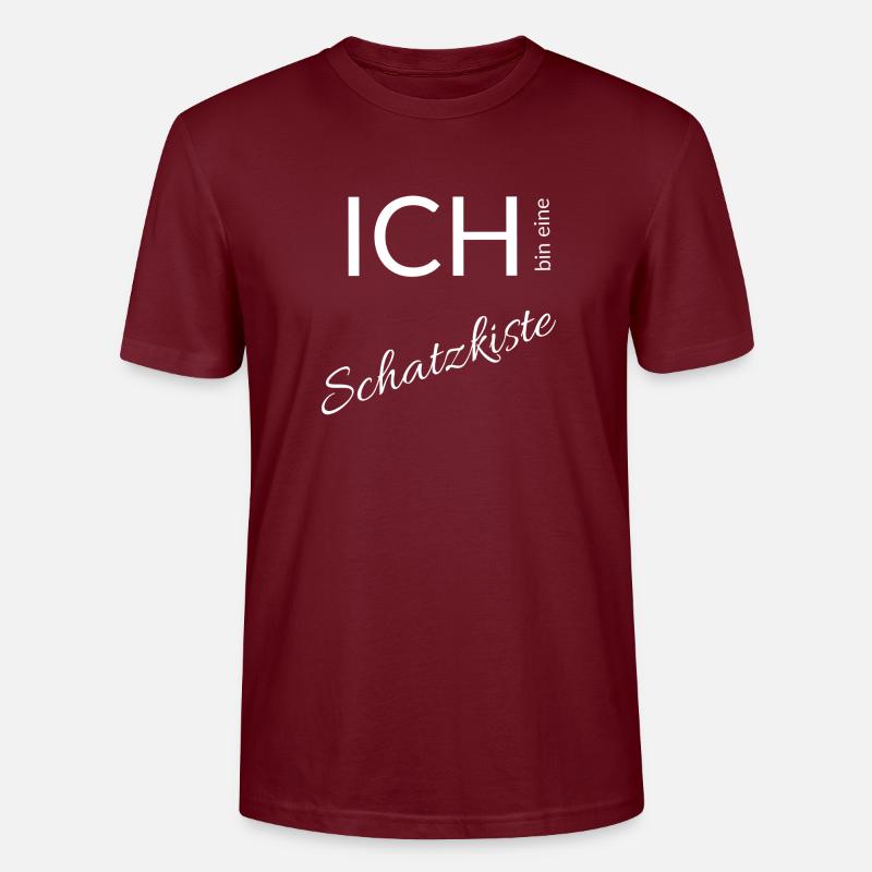 Ich bin eine Schatzkiste - Stanley/Stella Unisex Bio-T-Shirt CRAFTER - Burgunderrot