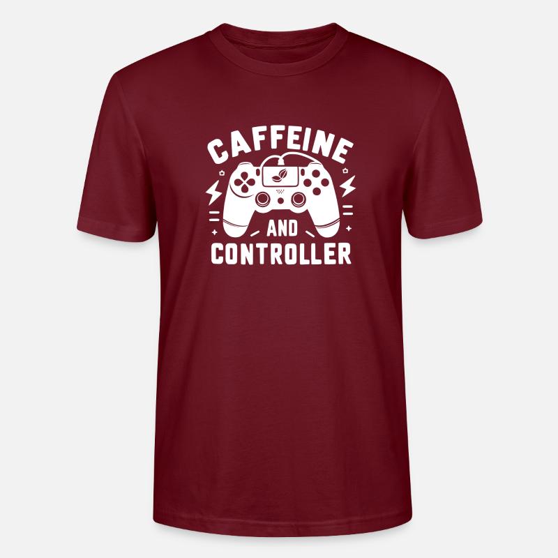 Koffein und Controller - Stanley/Stella Unisex Bio-T-Shirt CRAFTER - Burgunderrot