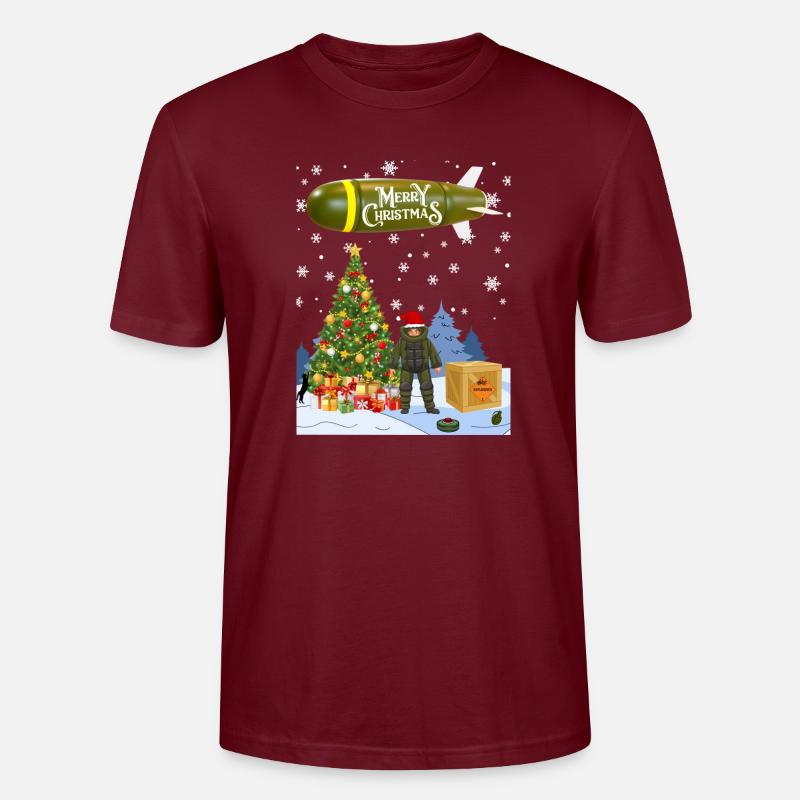 EOD Weihnachten - Stanley/Stella Unisex Bio-T-Shirt CRAFTER - Burgunderrot
