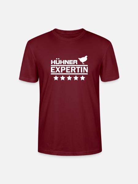 hühner expertin - Stanley/Stella Unisex Bio-T-Shirt CRAFTER - Burgunderrot