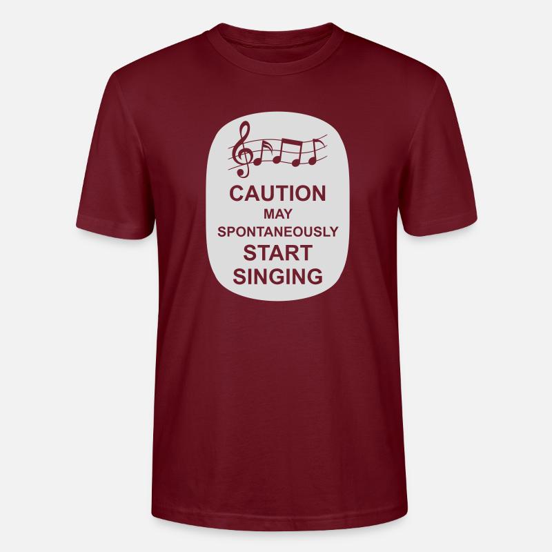 may spontaneously start singing - Stanley/Stella Unisex Bio-T-Shirt CRAFTER - Burgunderrot