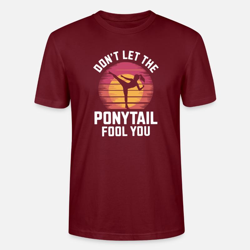 Queue de cheval avec puissance - T-shirt bio CRAFTER Stanley Stella Unisexe - bordeaux