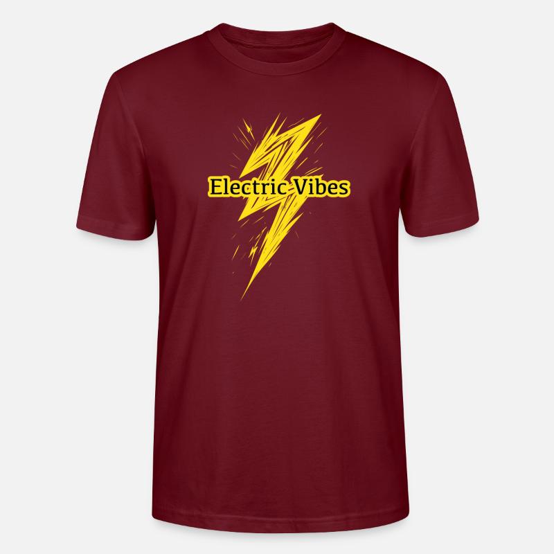 Electric Vibes: Element Blitz-Design - Stanley/Stella Unisex Bio-T-Shirt CRAFTER - Burgunderrot
