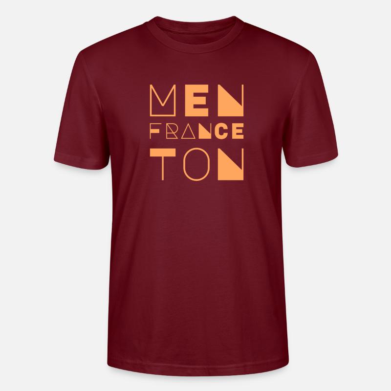 Menton, Frankreich - Stanley/Stella Unisex Bio-T-Shirt CRAFTER - Burgunderrot
