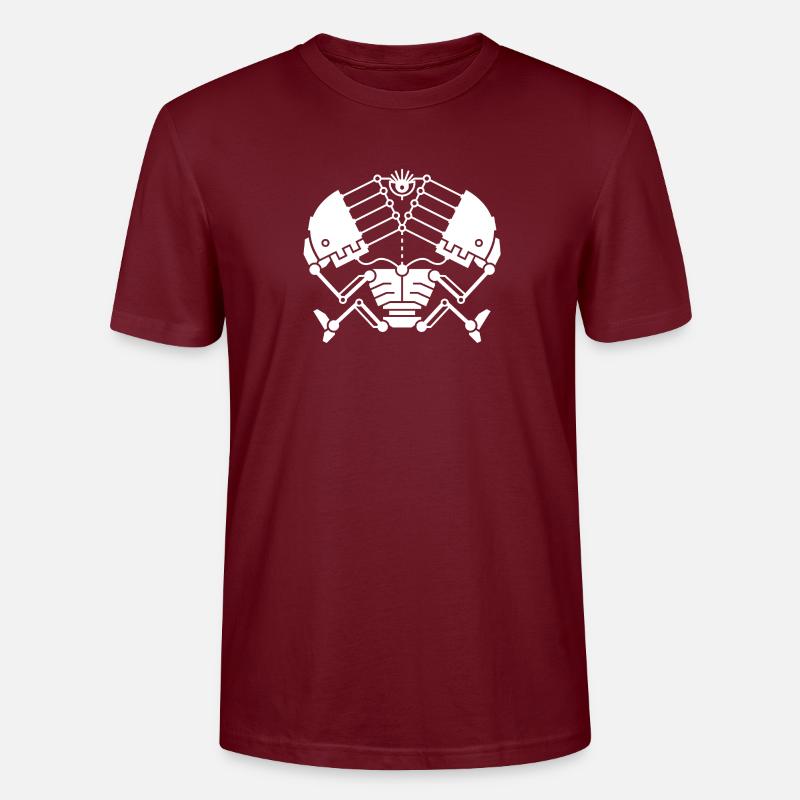 3rd Eye Robotics - version blanche - T-shirt bio CRAFTER Stanley Stella Unisexe - bordeaux